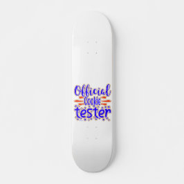 OFFICIËLE COOKIE TESTER grappig cadeau voor cookie Persoonlijk Skateboard