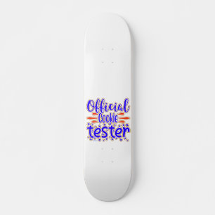 OFFICIËLE COOKIE TESTER grappig cadeau voor cookie Persoonlijk Skateboard