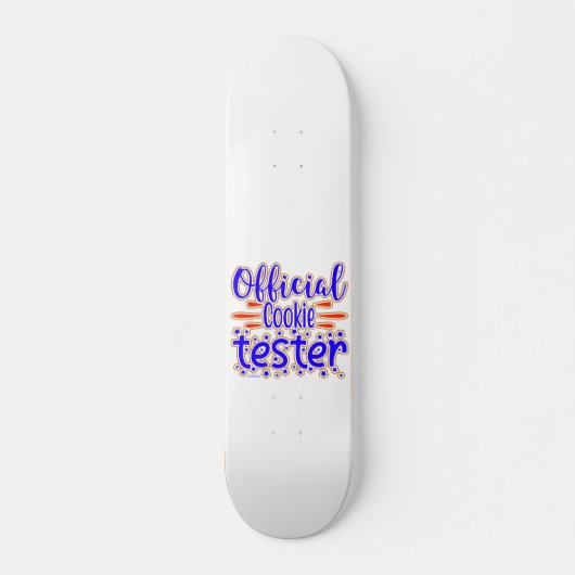 OFFICIËLE COOKIE TESTER grappig cadeau voor cookie Persoonlijk Skateboard (Voorkant)