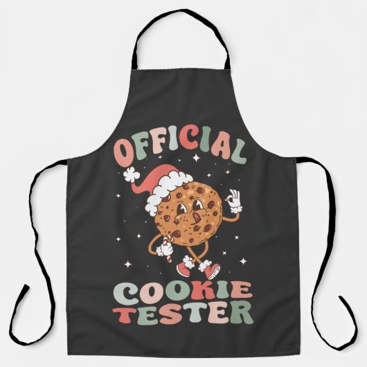 Officiële cookie tester retro schort (Voorkant)