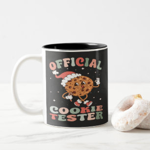 Officiële cookie tester retro tweekleurige koffiemok