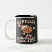 Officiële cookie tester retro tweekleurige koffiemok (Links)