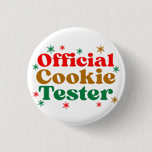 OFFICIËLE COOKIE TESTER RONDE BUTTON 3,2 CM