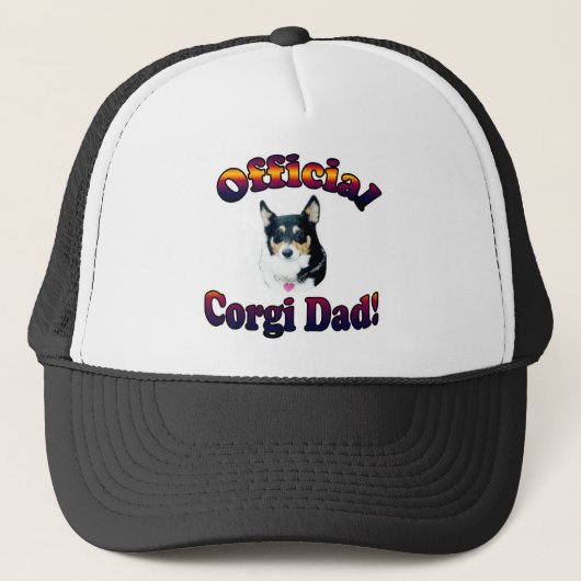Officiële Corgi Dad - Mist Trucker Pet (Voorkant)