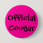 Officiële Cougar Ronde Button 7,6 Cm (Voorkant)