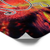 Officiële Coyote-leaping over vulkaanontwerp Poster (Hoek)