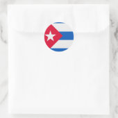 OFFICIËLE CUBAANSE VLAG CIRCULAIRE RONDE STICKER (Tas)