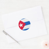 OFFICIËLE CUBAANSE VLAG CIRCULAIRE RONDE STICKER (Envelop)