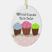 Officiële Cupcake Smaaktester Keramisch Ornament (Rechts)