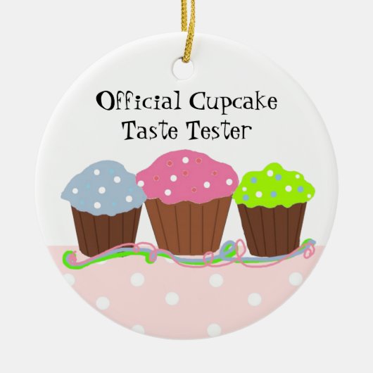 Officiële Cupcake Smaaktester Keramisch Ornament (Voorkant)
