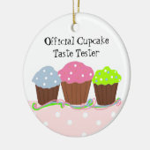 Officiële Cupcake Smaaktester Keramisch Ornament (Links)