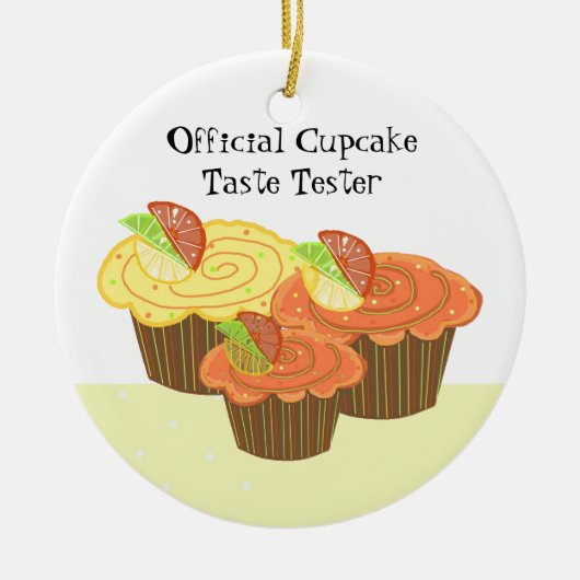 Officiële Cupcake Smaaktester Keramisch Ornament (Voorkant)