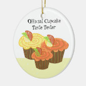 Officiële Cupcake Smaaktester Keramisch Ornament (Links)