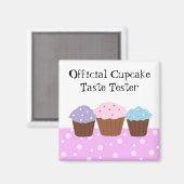 Officiële Cupcake Smaaktester Magneet (Voorkant / Achterkant)