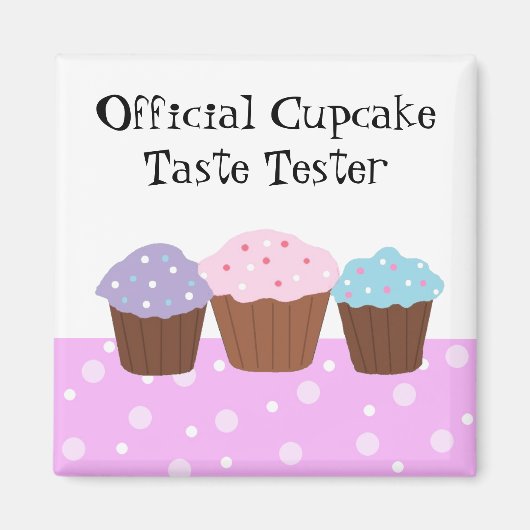Officiële Cupcake Smaaktester Magneet (Voorkant)