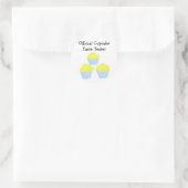 Officiële Cupcake Smaaktester Ronde Sticker (Tas)