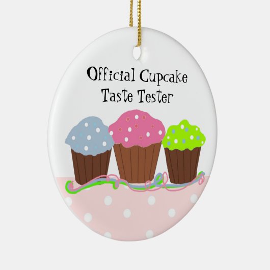 Officiële cupcake Taste Tester Keramisch Ornament (Rechts)