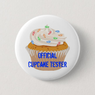 Officiële Cupcake Tester Ronde Button 5,7 Cm