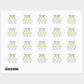 Officiële CupcakeSmaakTester Ronde Sticker (Vel)