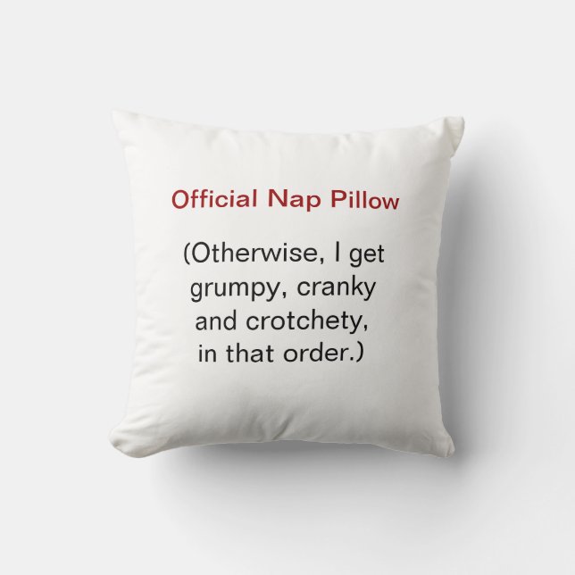 Officiële Curmudgeon Nap Pillow Kussen (Voorkant)