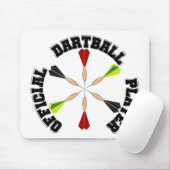 Officiële dartball-speler muismat (Met muis)