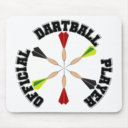 Officiële dartball-speler muismat (Voorkant)