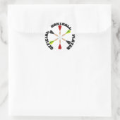 Officiële dartball-speler ronde sticker (Tas)