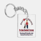 Officiële Daxton's Vrienden met dubbelzijdige Sleu Sleutelhanger (Voorkant Links)