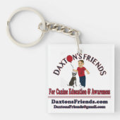 Officiële Daxton's Vrienden met dubbelzijdige Sleu Sleutelhanger (Voorkant)