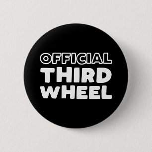 Officiële derde wiel knop ronde button 5,7 cm
