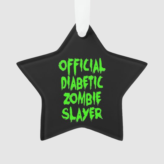 Officiële Diabetische Zombie Slayer Ornament (voorkant)