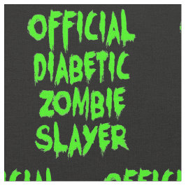 Officiële Diabetische Zombie Slayer Stof
