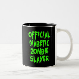 Officiële Diabetische Zombie Slayer Tweekleurige Koffiemok