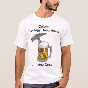 Officiële dienst Geologie Drink bemanning T-shirt