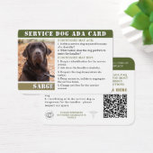 Officiële dienst Hond ADA Kaarten Foto ID Badge Visitekaartje (Bureau)