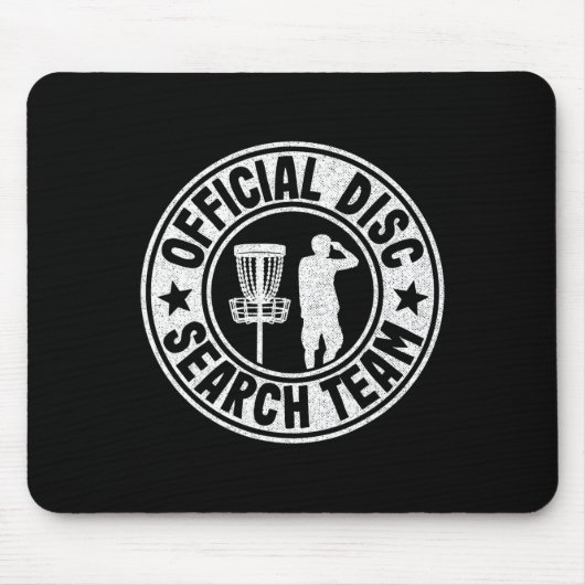 Officiële Disc Search Team Logo Frisbee Golf Grapp Muismat (Voorkant)