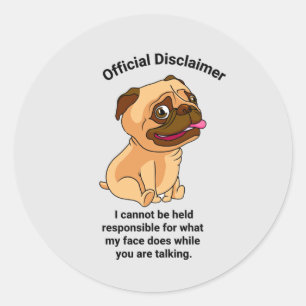Officiële disclaimer Mijn gezicht Ronde Sticker