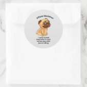 Officiële Disclaimer Mijn Gezicht Ronde Sticker (Tas)