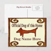 Officiële Dog Sign. Dachshund Briefkaart (Voorkant / Achterkant)