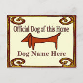 Officiële Dog Sign. Dachshund Briefkaart (Voorkant)