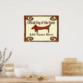 Officiële Dog Sign. Dachshund Poster (Keuken)