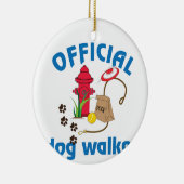 Officiële Dog Walker Keramisch Ornament (Rechts)
