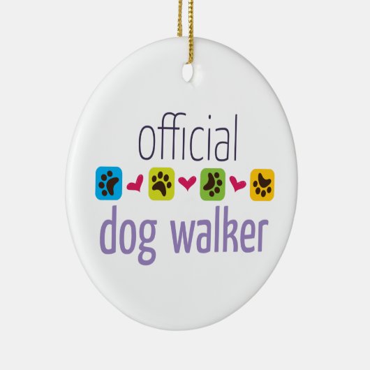 Officiële Dog Walker Keramisch Ornament (Rechts)
