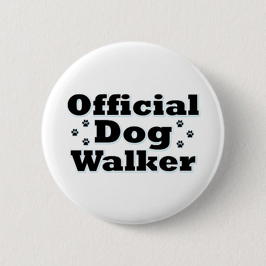 Officiële Dog Walker Ronde Button 5,7 Cm (Voorkant)