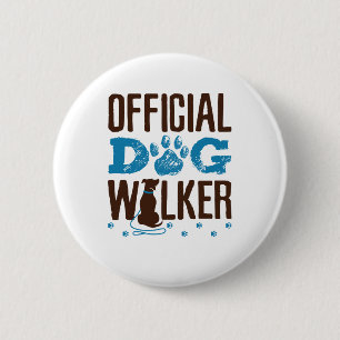 Officiële Dog Walker Ronde Button 5,7 Cm
