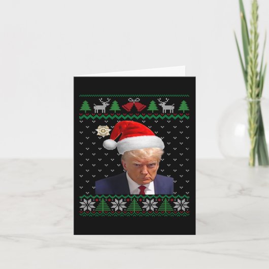Officiële Donald Trump Mok Lelijke Kerst Kaart (Voorkant)