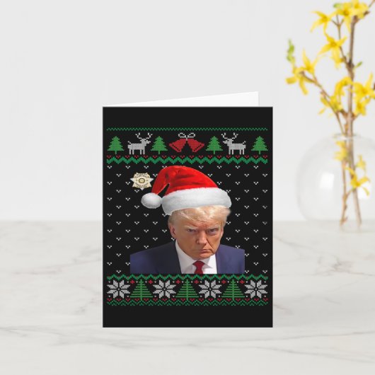 Officiële Donald Trump-Mok schoot Lelijke Kerst Kaart (Gele Bloem)