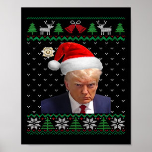 Officiële Donald Trump Mug Shot Lelijke Kerst Poster