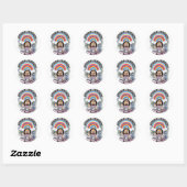 OFFICIËLE Double Rainbow Stickers! Ronde Sticker (Vel)