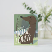"Officiële Doxie Lover" schattige dachshund Briefkaart (Staand voorkant)